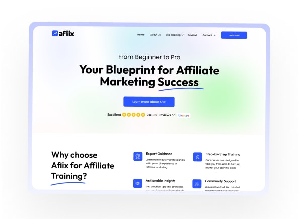 Affiliate marketing website