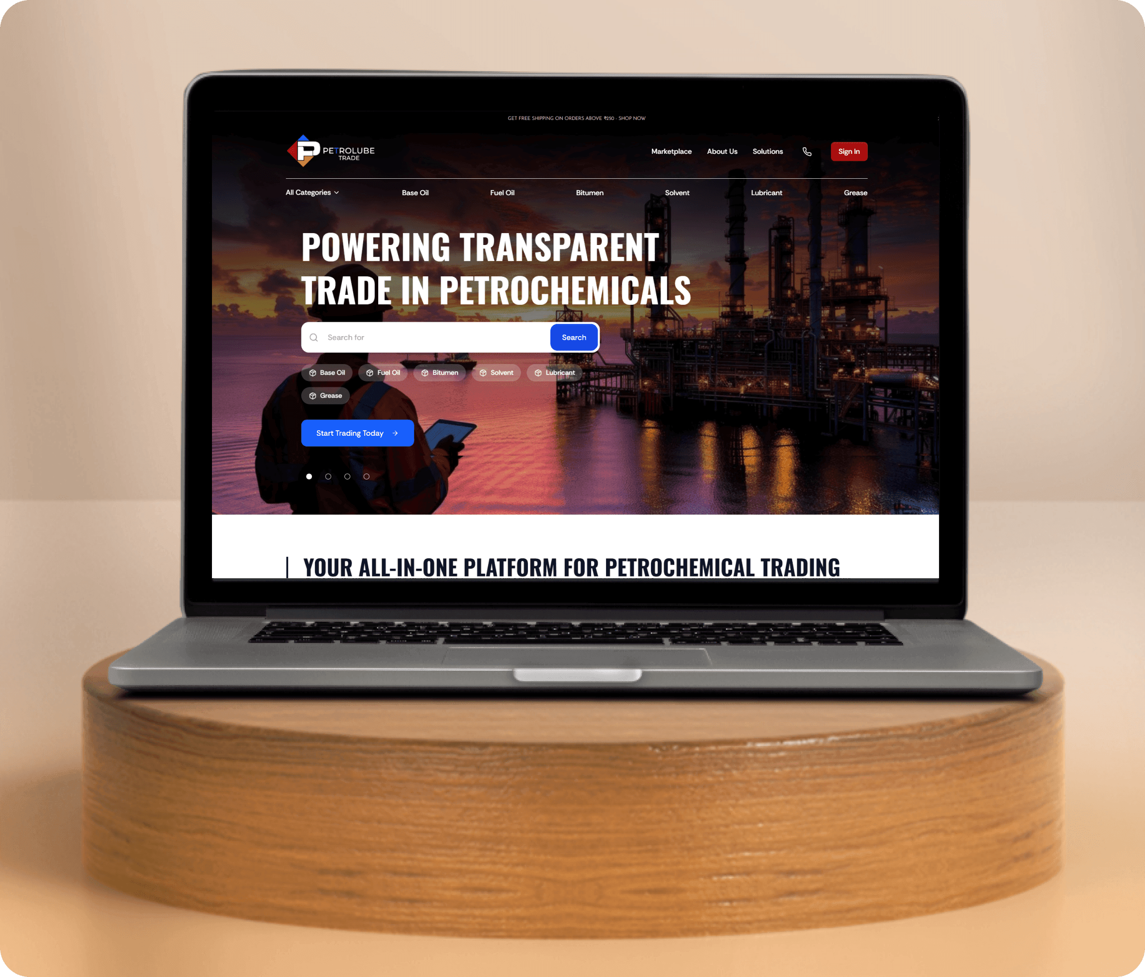 Petrolube Trade Platform Showcase