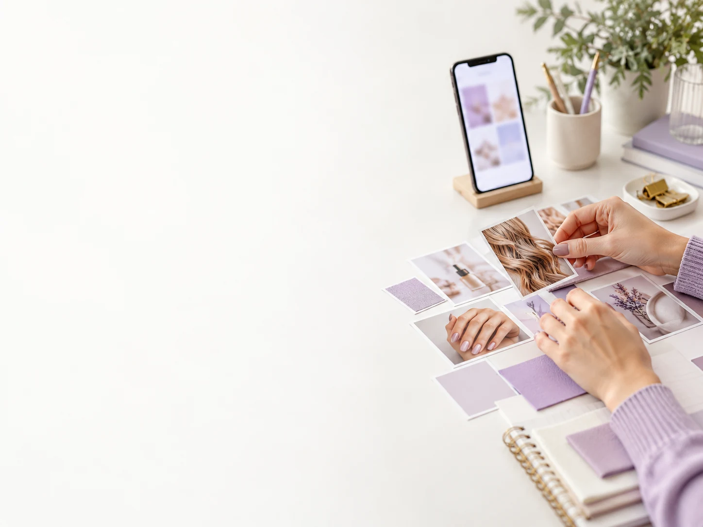 Illustrative marketing workspace supporting Evoire Salon’s report-based performance summary