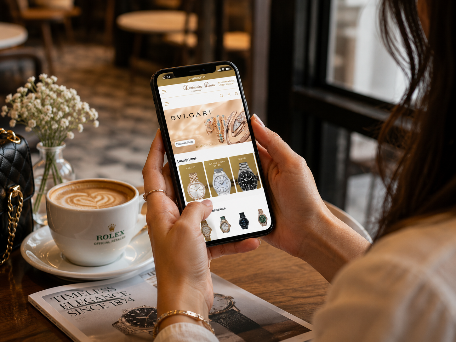 Exclusive Lines India collection discovery viewed on a mobile phone