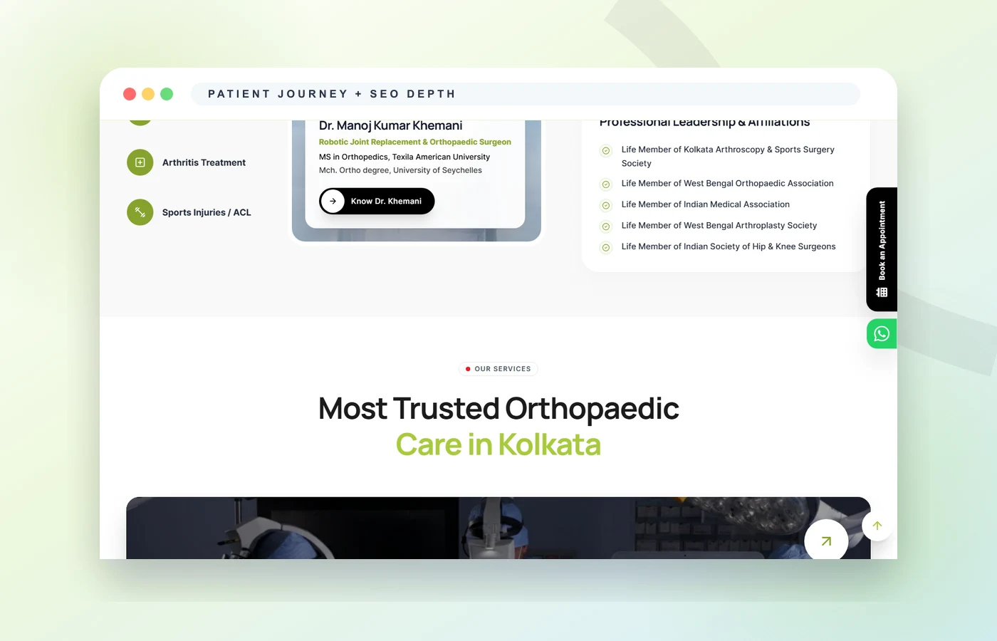 Heal My Bones redesigned website impact mockup